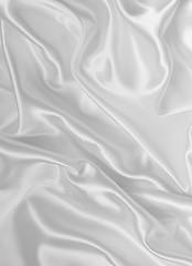 Image showing Smooth elegant white silk as background 