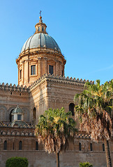 Image showing Italy. Sicily island. Palermo city. Cathedral at sunset