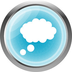 Image showing speech bubbles sign button, web app icon