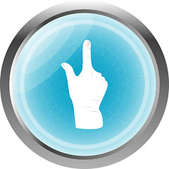 Image showing Like hand icon button sign isolated on white