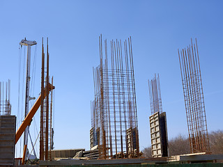 Image showing Concrete monolithic frame of new building