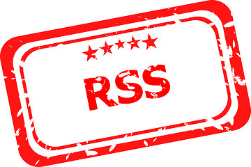 Image showing rss grunge rubber stamp isolated on white