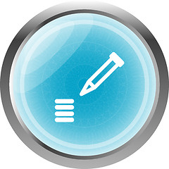 Image showing School Pencil Icon web icon on white background