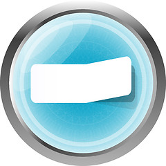 Image showing Web buttons for design, icon with empty blank white paper