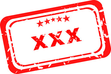 Image showing XXX Rubber Stamp over a white background.