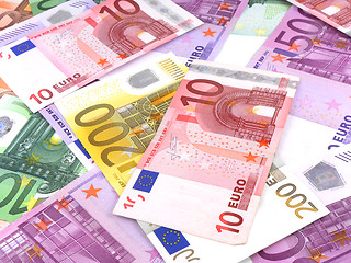 Image showing Background from euro banknotes