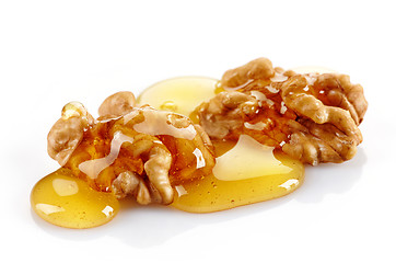 Image showing walnut with honey