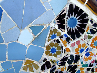 Image showing Mosaic texture by Antonio Gaudi