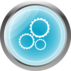 Image showing gears icon (button) isolated on a white background