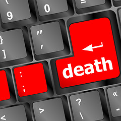 Image showing death button on computer keyboard pc key