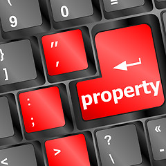 Image showing property message on keyboard enter key