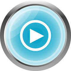 Image showing multimedia play icon button, design element