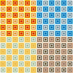 Image showing seventies squares multi