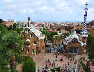 Image showing Barcelona landmark - Park Guell