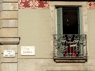 Image showing La Rambla - architecture detail