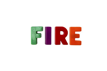 Image showing Letter magnets FIRE