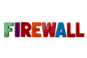 Image showing Letter magnets FIREWALL