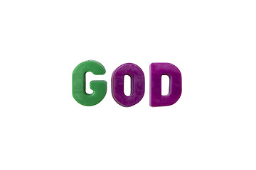 Image showing Letter magnets GOD