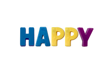 Image showing Letter magnets HAPPY