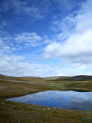 Image showing Lake reflection cloudscape