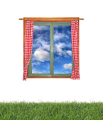 Image showing Window and grass