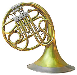 Image showing Old French Horn