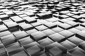 Image showing abstract glass cubes background