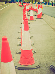 Image showing Retro look Traffic cone