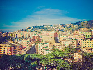 Image showing Retro look View of Genoa Italy