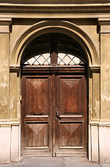 Image showing Wooden door portal