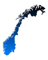 Image showing Map of Norway