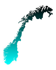 Image showing Map of Norway