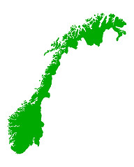 Image showing Map of Norway