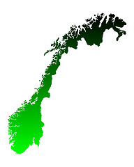 Image showing Map of Norway