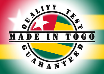 Image showing Quality test guaranteed stamp 