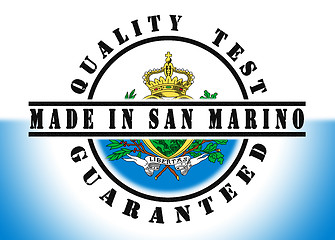 Image showing Quality test guaranteed stamp 