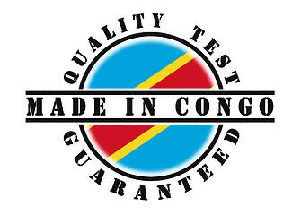 Image showing Quality test guaranteed stamp 