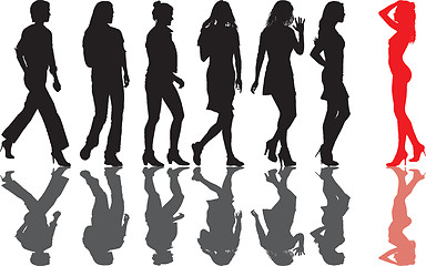 Image showing One single person different between women 