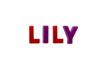 Image showing Letter magnets LILY
