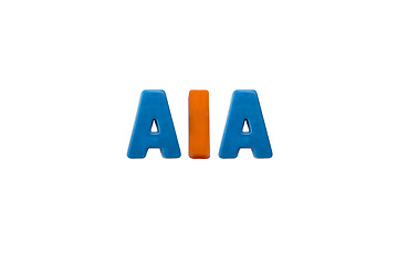 Image showing Letter magnets AIA