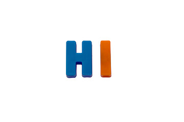 Image showing Letter magnets HI