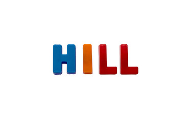 Image showing Letter magnets HILL