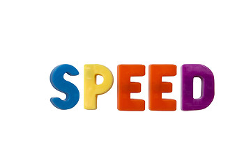 Image showing Letter magnets SPEED