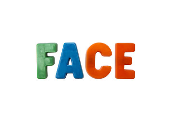 Image showing Letter magnets FACE