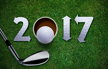 Image showing Happy New Golf year