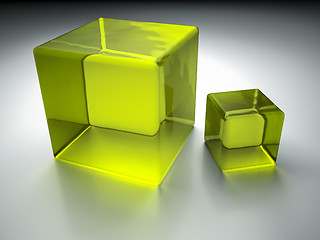 Image showing green cubes