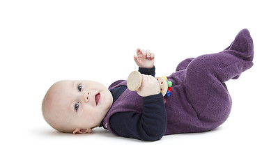 Image showing playful toddler isolated on white background