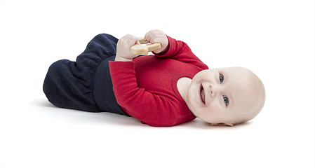 Image showing smiling toddler isolated in white background