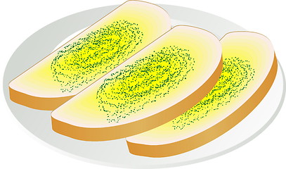 Image showing Garlic bread
