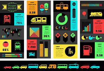 Image showing Transportation Infographic Template.